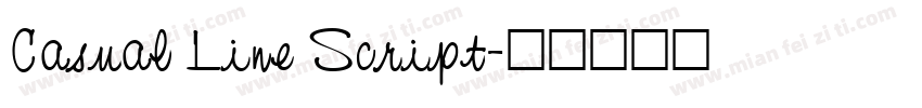 Casual Line Script字体转换
